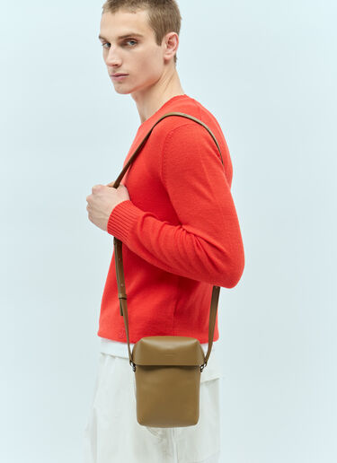 Jil Sander Lid 小号斜挎包 棕色 jil0155016