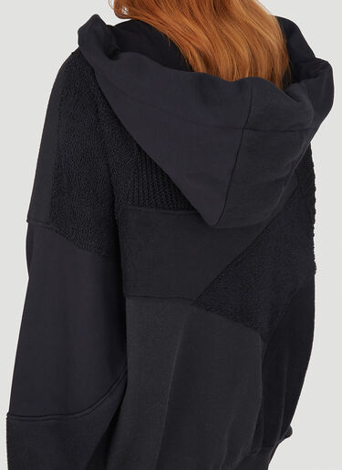 DRx FARMAxY FOR LN-CC Upcycled Crochet Hooded Sweatshirt Black drx0347012