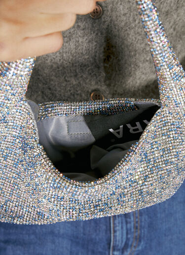 KARA Mini Crystal Mesh Armpit Bag Silver kar0253004