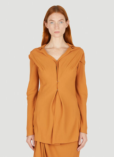 Kiko Kostadinov Geo Drape Top Orange kko0250007