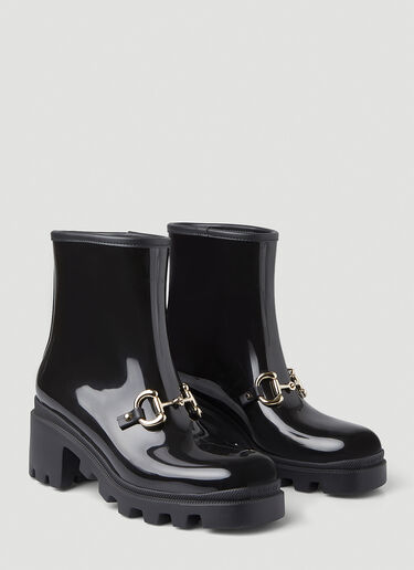 Gucci Horsebit Rain Boots Black guc0247113