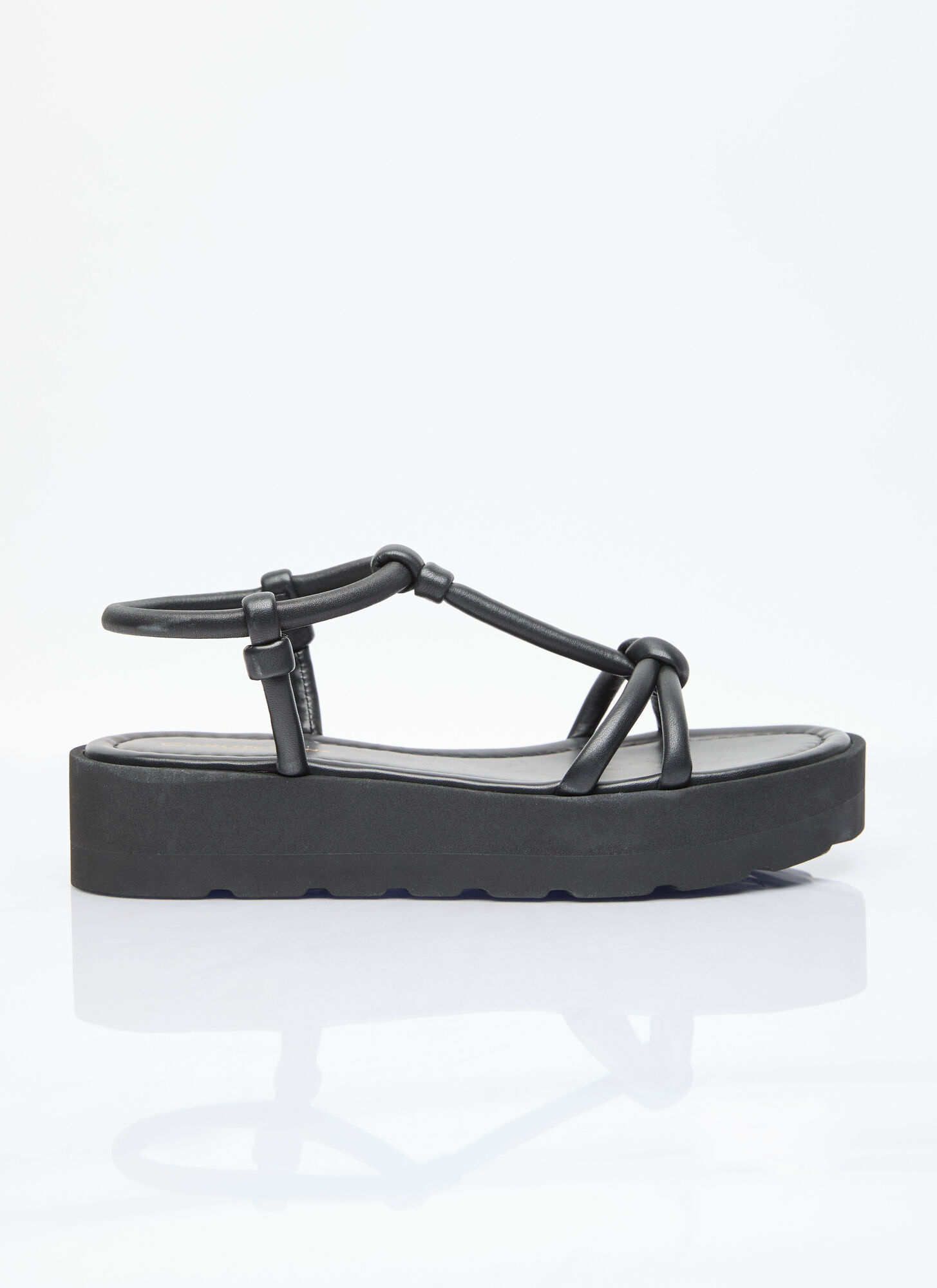 Shop Gianvito Rossi Marine Platform Sandals In Black