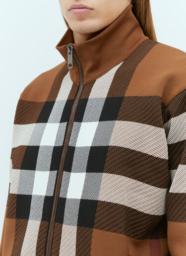 Burberry Check Bomber Jacket Brown bur0153016