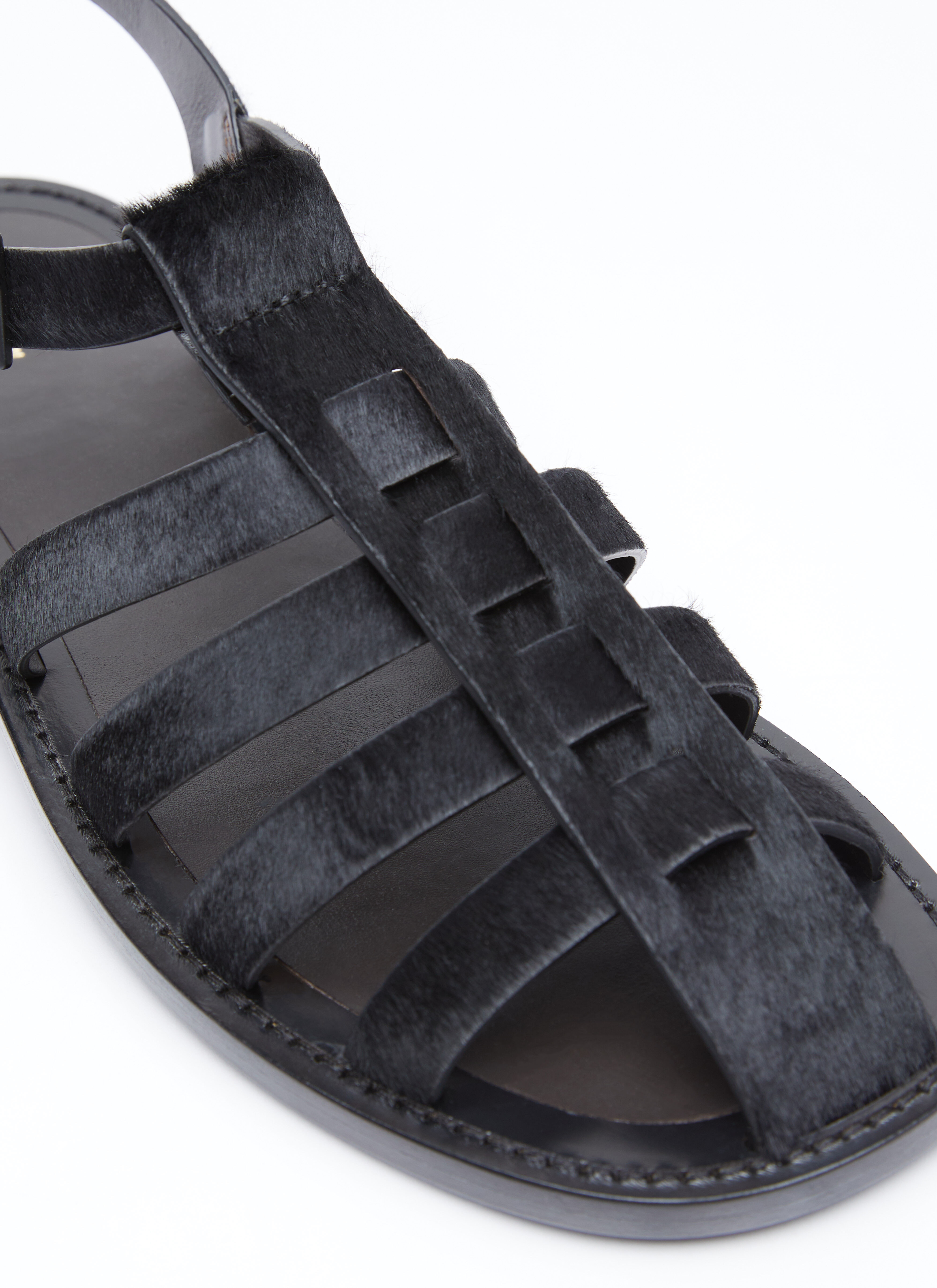 Pony hair sandals shop