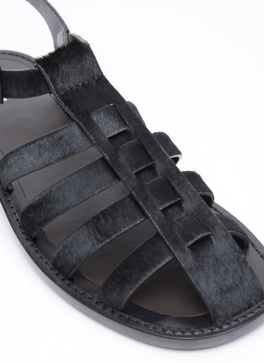 The Row Pablo Ponyhair Sandals Black row0253035