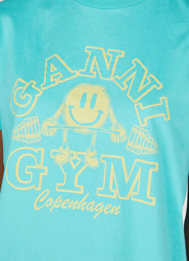GANNI Gym T 恤 蓝色 gan0252030