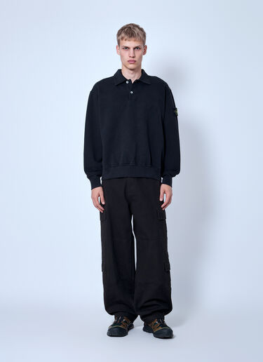 Stone Island Longsleeve Polo Black sto0165089
