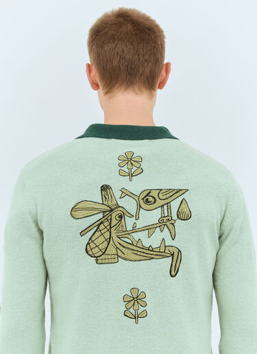 Brain Dead Lex Half-Zip Sweatshirt Green bra0158002