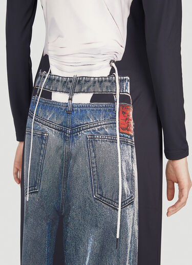 Trompe L'Oeil Belt Denim Print Dress Y/Project x Jean Paul Gaultier Trompe L'Oeil Belt Denim Print Dress Black jpg0252011