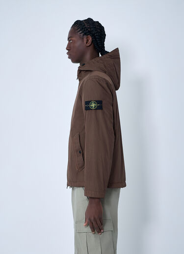 Stone Island Logo Patch Jacket Brown sto0164060