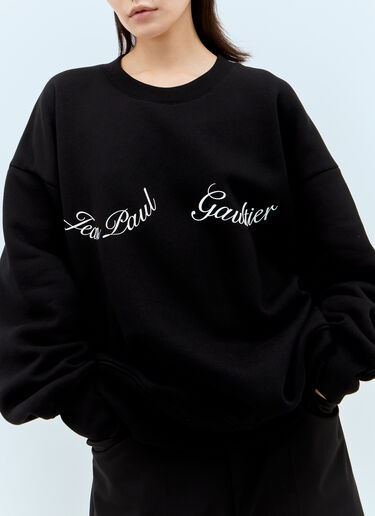 Logo Print Sweatshirt Jean Paul Gaultier Logo Print Sweatshirt Black jpg0258021