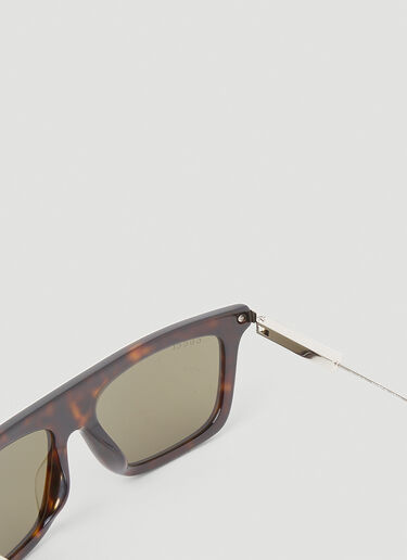 Gucci Tortoiseshell Rectangular Sunglasses Brown gus0154002