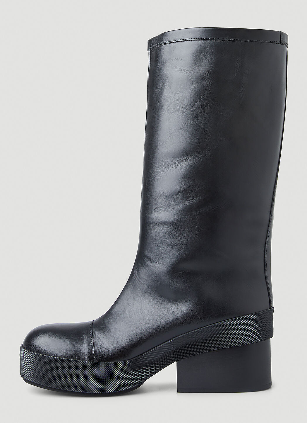 Rubber block heel best sale boots