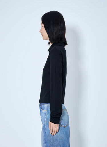 LN-CC® - Our Legacy: Slim Zip Longsleeve Top - Black Our Legacy Slim Zip Longsleeve Top Black our0265035