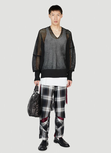 Sulvam Mesh Sweater Black sul0152009