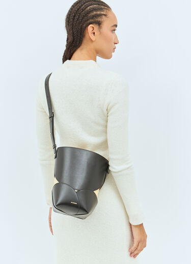 Jil Sander Ellipse Bucket Bag Black jil0257016
