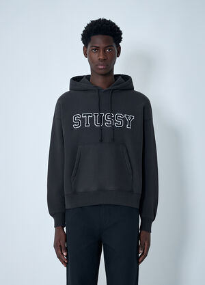 Stüssy Logo Motif Hooded Sweatshirt Black sts0162013