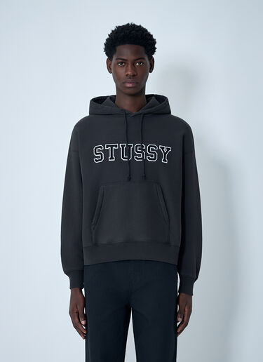 Logo Motif Hooded Sweatshirt Stüssy Logo Motif Hooded Sweatshirt Black sts0162013