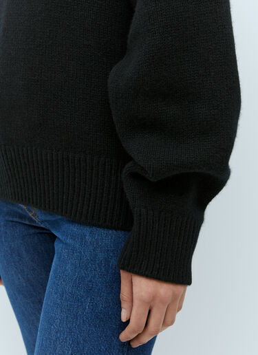 TOTEME V Neck Wool-Cashmere Sweater Black tot0255032
