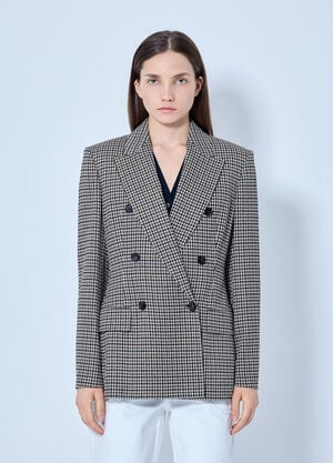 Max Mara Double-Breasted Houndstooth Blazer Multicolour max0265030