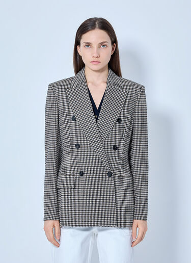 LN-CC® - Max Mara: Double-Breasted Houndstooth Blazer - Multicolour Max Mara Double-Breasted Houndstooth Blazer Multicolour max0265030