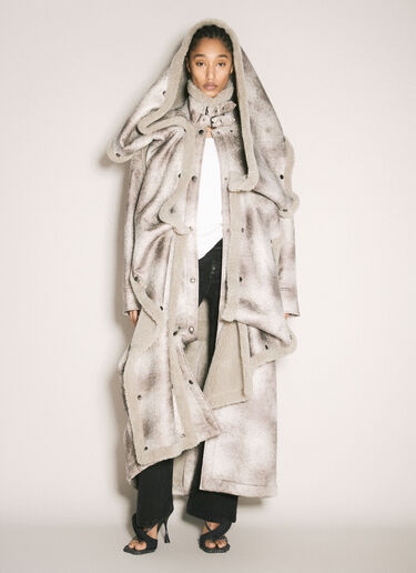 Y/Project Snap-Off Hood-Panel Aviator Coat Grey ypr0358001