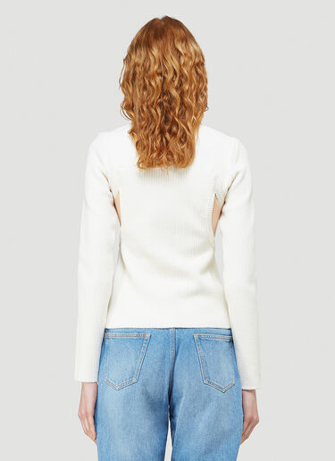 Cut-Out Knitted Sweater Y/Project Cut-Out Knitted Sweater White ypr0242005