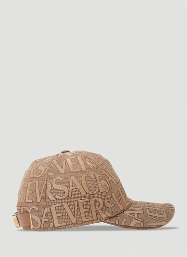 Logo Baseball Cap Versace Logo Baseball Cap Beige ver0153042