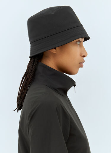 Moncler Logo Patch Bucket Hat Black mon0259024