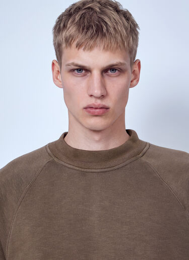 Stone Island Sweatshirt with Logo Patch Brown sto0165092
