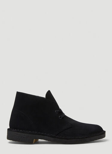 CLARKS ORIGINALS Low Heel Desert Lace Up Boots Black cla0150008