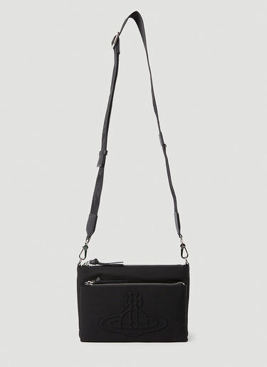 Vivienne Westwood Penny Double Pouch Crossbody Bag in Black