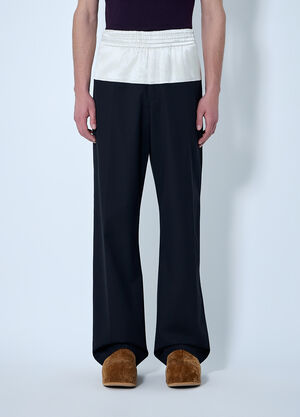 Dries Van Noten Drawstring Wide-Leg Trousers Black dvn0163016