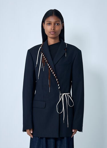 Dries Van Noten Baftan Embellished Blazer Navy dvn0262018