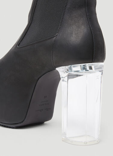 Rick Owens Clear Heel Boots Black ric0153027