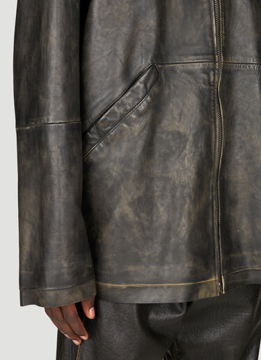 Diesel L-Stoller-Treat Leather Jacket Black dsl0155005
