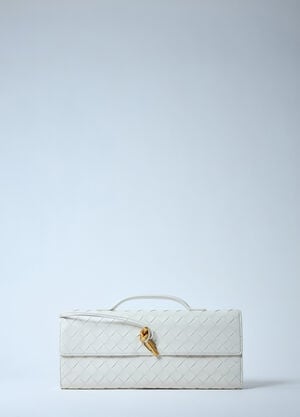 Bottega Veneta Long Andiamo Clutch White bov0259076