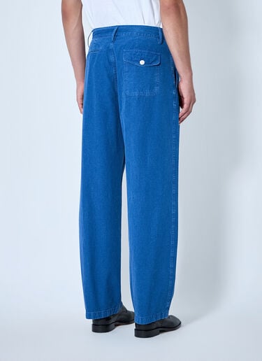 LN-CC® - Marni: Pleated Wide-Leg Trousers - Blue Marni Pleated Wide-Leg Trousers Blue mni0164006