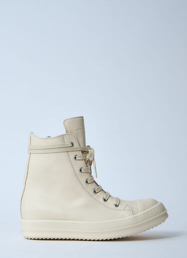 Rick Owens High-Top Leather Sneakers White ric0260011