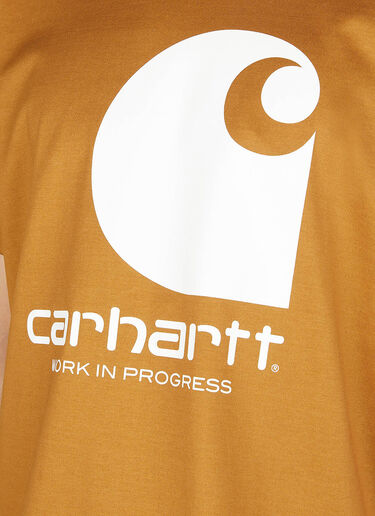 Junya Watanabe x Carhartt ロゴプリントTシャツ ブラウン jwc0152004