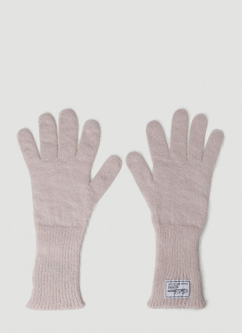 The North Face Logo Patch Knit Gloves Pink tnf0154023