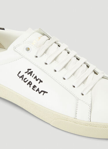 Saint Laurent 코트 클래식 로고 스니커즈 화이트 sla0241040