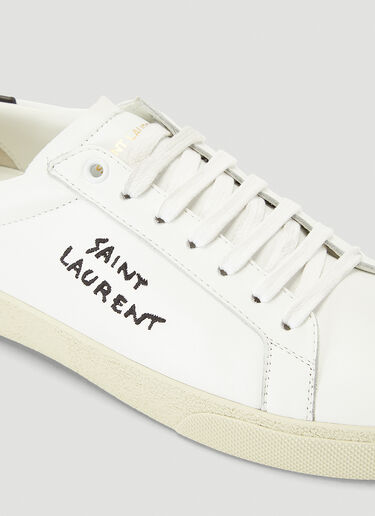 Saint Laurent Court Classic 徽标运动鞋 白 sla0241040