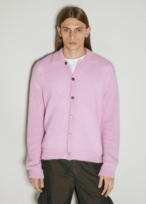 Our Legacy Evening Polo Knit Cardigan Pink our0155003