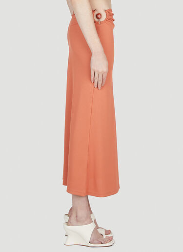 Christopher Esber Crystal Orbit Ruched Skirt Orange chr0252011