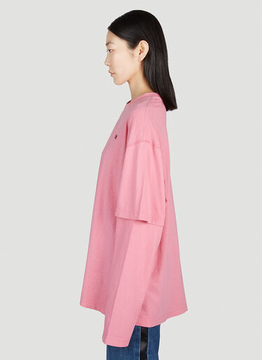 Acne Studios 方脸贴饰 T 恤 粉色 acn0351015