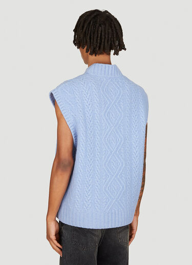 Martine Rose Boiled Cable Vest Blue mtr0154011