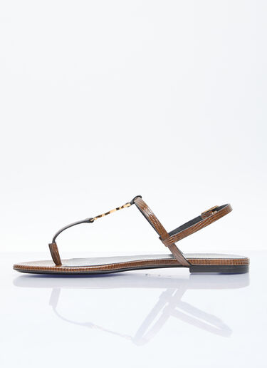 Saint Laurent Cassandra Sandals Brown sla0255039