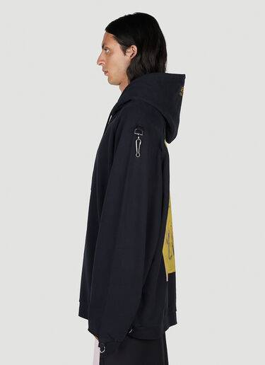 Raf Simons Distressed Hooded Sweatshirt Black raf0152011