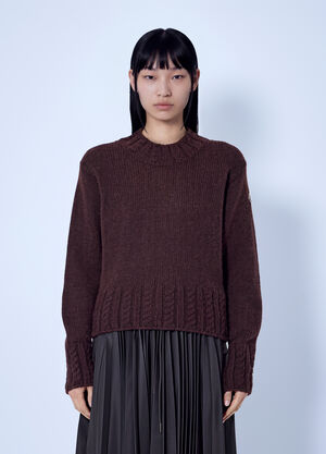 Moncler Alpaca Blend Polo Neck Jumper Burgundy mon0266010